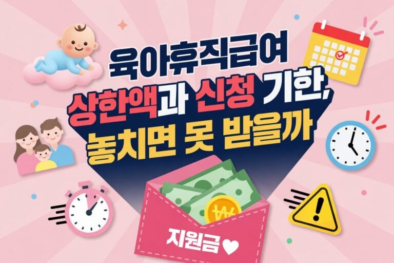 육아휴직급여 상한액과 신청 기한, 놓치면 못 받을까