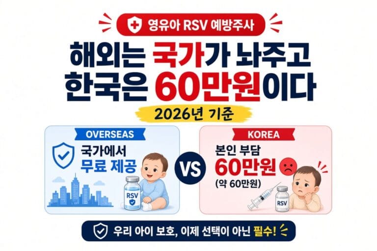 영유아 RSV 예방주사 해외와 한국 비용 비교 대표 이미지